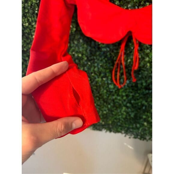 We are HAH Hot as Hell Keep It Up Swim Top Sz Small Red NWT - Picture 2 of 7